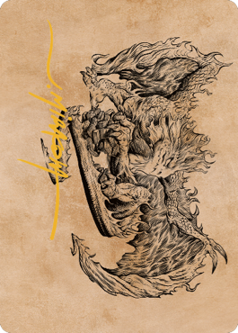 Image of Miirym, Sentinel Wyrm Art Card (Gold-Stamped Signature) [Commander Legends: Battle for Baldur's Gate Art Series]