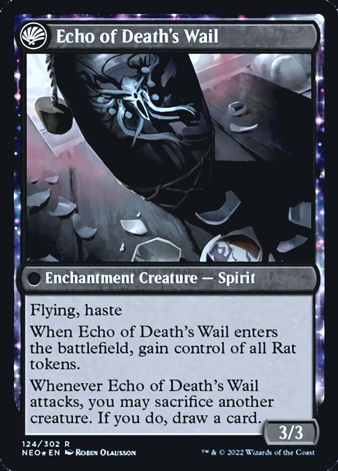 Image of Tribute to Horobi // Echo of Death's Wail [Kamigawa: Neon Dynasty Prerelease Promos]