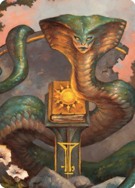 Image of Guardian Naga Art Card (Gold-Stamped Signature) [Commander Legends: Battle for Baldur's Gate Art Series]