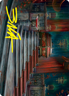 Image of Edgar Markov's Coffin Art Card (Gold-Stamped Signature) [Innistrad: Crimson Vow Art Series]