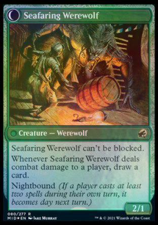 Image of Suspicious Stowaway // Seafaring Werewolf [Innistrad: Midnight Hunt Prerelease Promos]