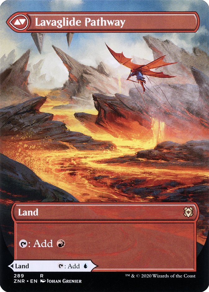 Image of Riverglide Pathway // Lavaglide Pathway (Borderless Alternate Art) [Zendikar Rising]