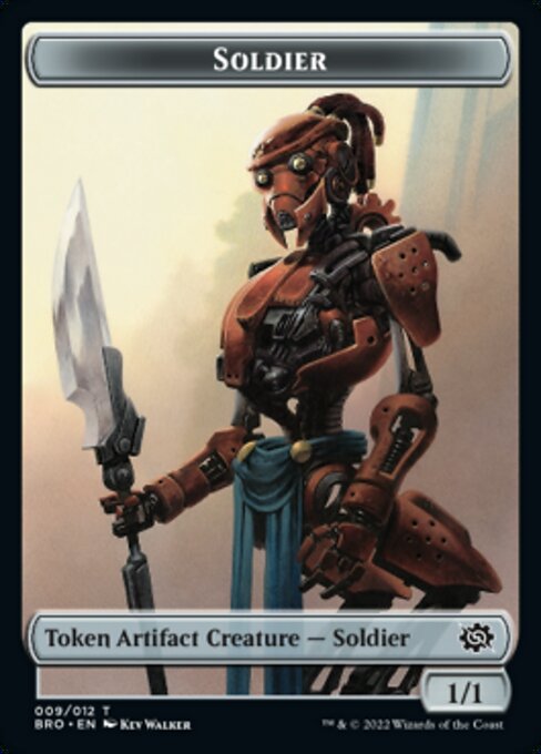 Image of Powerstone // Soldier (009) Double-Sided Token [The Brothers' War Tokens]