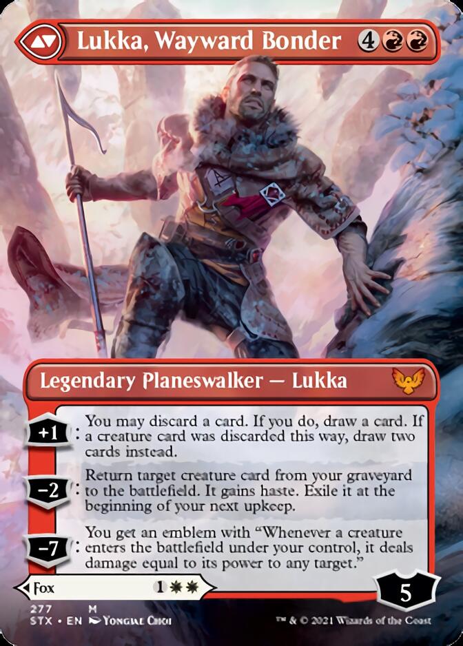 Image of Mila, Crafty Companion // Lukka, Wayward Bonder (Borderless) [Strixhaven: School of Mages]