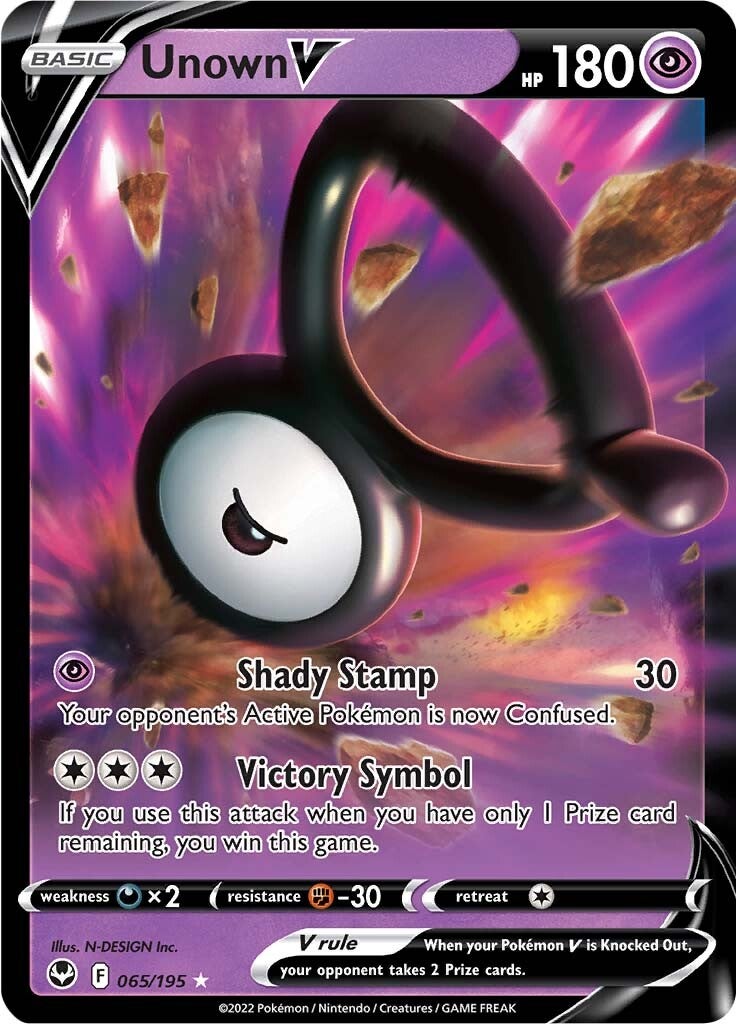 Image of Unown V (065/195) [Sword & Shield: Silver Tempest]