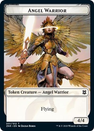 Image of Angel Warrior // Shark Double-Sided Token [Challenger Decks 2021 Tokens]