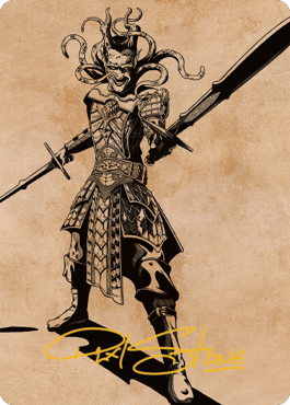 Image of Zevlor, Elturel Exile Art Card (78) (Gold-Stamped Signature) [Commander Legends: Battle for Baldur's Gate Art Series]