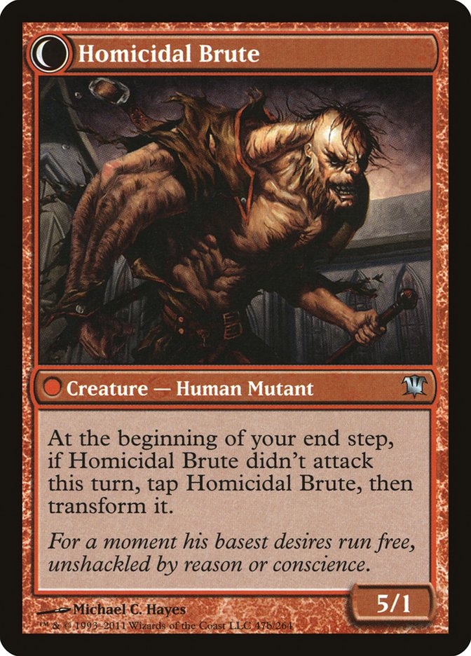 Image of Civilized Scholar // Homicidal Brute [Innistrad]