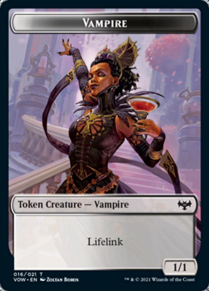 Image of Human (001) // Vampire (016) Double-Sided Token [Innistrad: Crimson Vow Tokens]