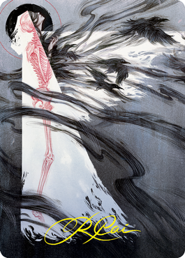 Image of Tendrils of Agony Art Card (Gold-Stamped Signature) [Strixhaven: School of Mages Art Series]