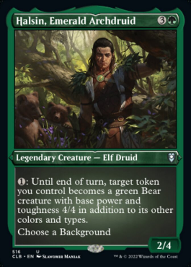 Image of Halsin, Emerald Archdruid (Foil Etched) [Commander Legends: Battle for Baldur's Gate]