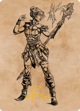Image of Neera, Wild Mage Art Card (Gold-Stamped Signature) [Commander Legends: Battle for Baldur's Gate Art Series]