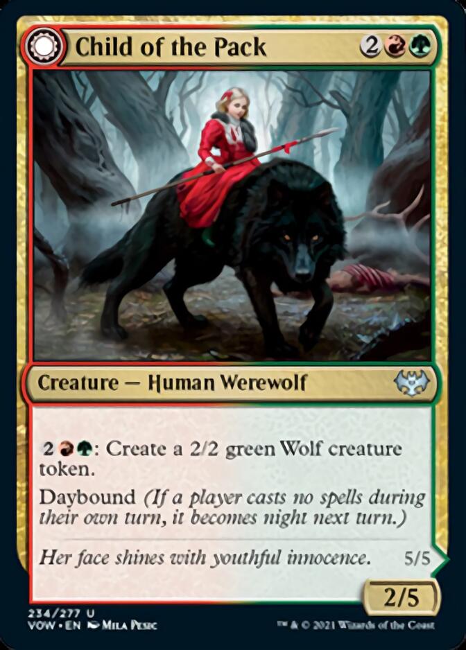 Image of Child of the Pack // Savage Packmate [Innistrad: Crimson Vow]