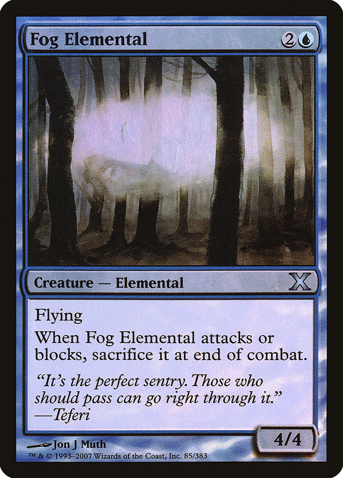 Image of Fog Elemental (Premium Foil) [Tenth Edition]