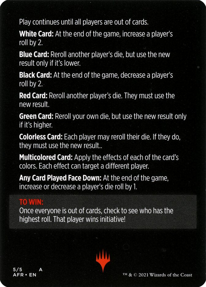 Image of Roll for Initiative (Magic Minigame) [Dungeons & Dragons: Adventures in the Forgotten Realms Minigame]