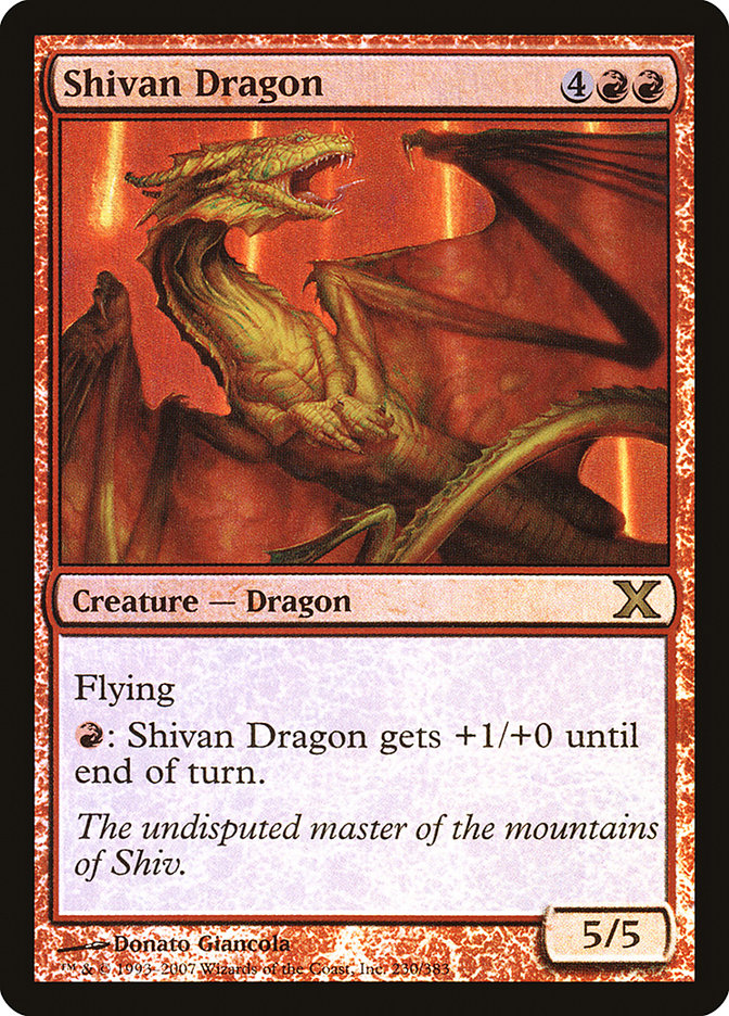 Image of Shivan Dragon (Premium Foil) [Tenth Edition]