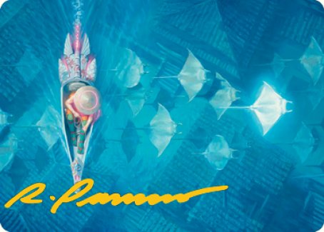 Image of Discover the Impossible Art Card (Gold-Stamped Signature) [Kamigawa: Neon Dynasty Art Series]