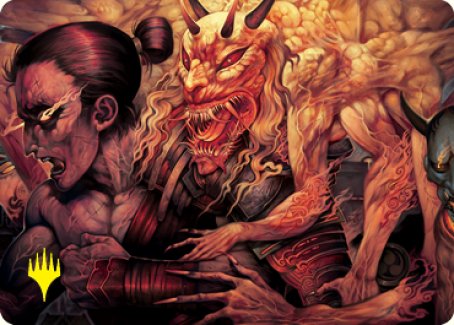 Image of Gift of Wrath Art Card (Gold-Stamped Signature) [Kamigawa: Neon Dynasty Art Series]