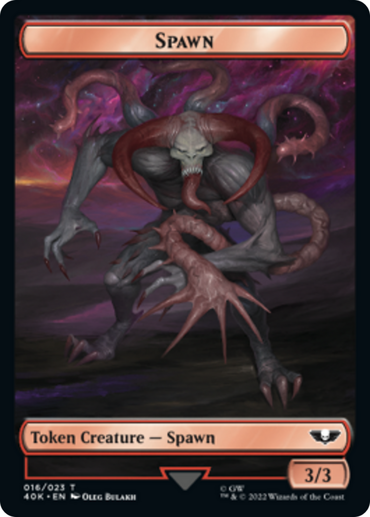 Image of Spawn // Plaguebearer of Nurgle Double-Sided (Surge Foil) [Warhammer 40,000 Tokens]