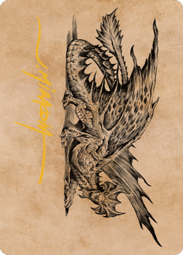 Image of Ancient Brass Dragon Art Card (49) (Gold-Stamped Signature) [Commander Legends: Battle for Baldur's Gate Art Series]