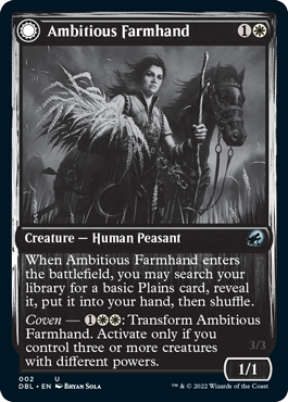 Image of Ambitious Farmhand // Seasoned Cathar [Innistrad: Double Feature]