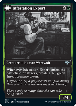 Image of Infestation Expert // Infested Werewolf [Innistrad: Double Feature]