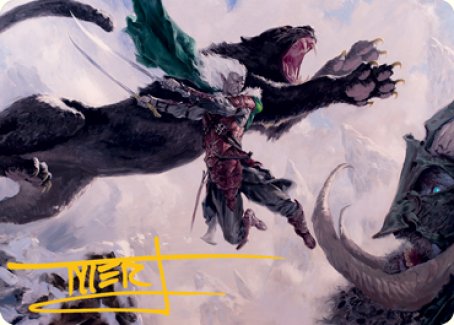 Image of Drizzt Do'Urden Art Card (Gold-Stamped Signature) [Dungeons & Dragons: Adventures in the Forgotten Realms Art Series]