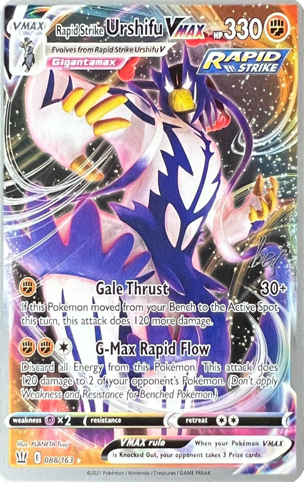 Image of Rapid Strike Urshifu VMAX (088/163) (Cheryl Again - Sebastian Lashmet) [World Championships 2022]