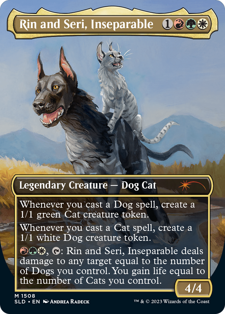 Image of Rin and Seri, Inseparable (1508) // Rin and Seri, Inseparable [Secret Lair Commander Deck: Raining Cats and Dogs]