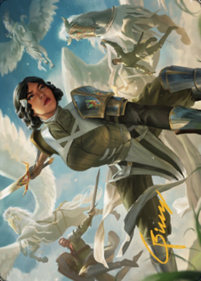 Image of Resolute Reinforcements Art (Gold-Stamped Signature) [Dominaria United Art Series]