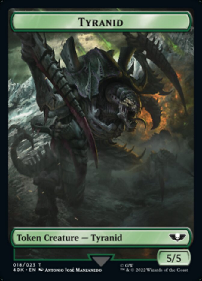 Image of Tyranid (017) // Tyranid (018) Double-Sided Token (Surge Foil) [Warhammer 40,000 Tokens]