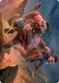 Image of Dwarven Reinforcements Art Card (Gold-Stamped Signature) [Kaldheim Art Series]