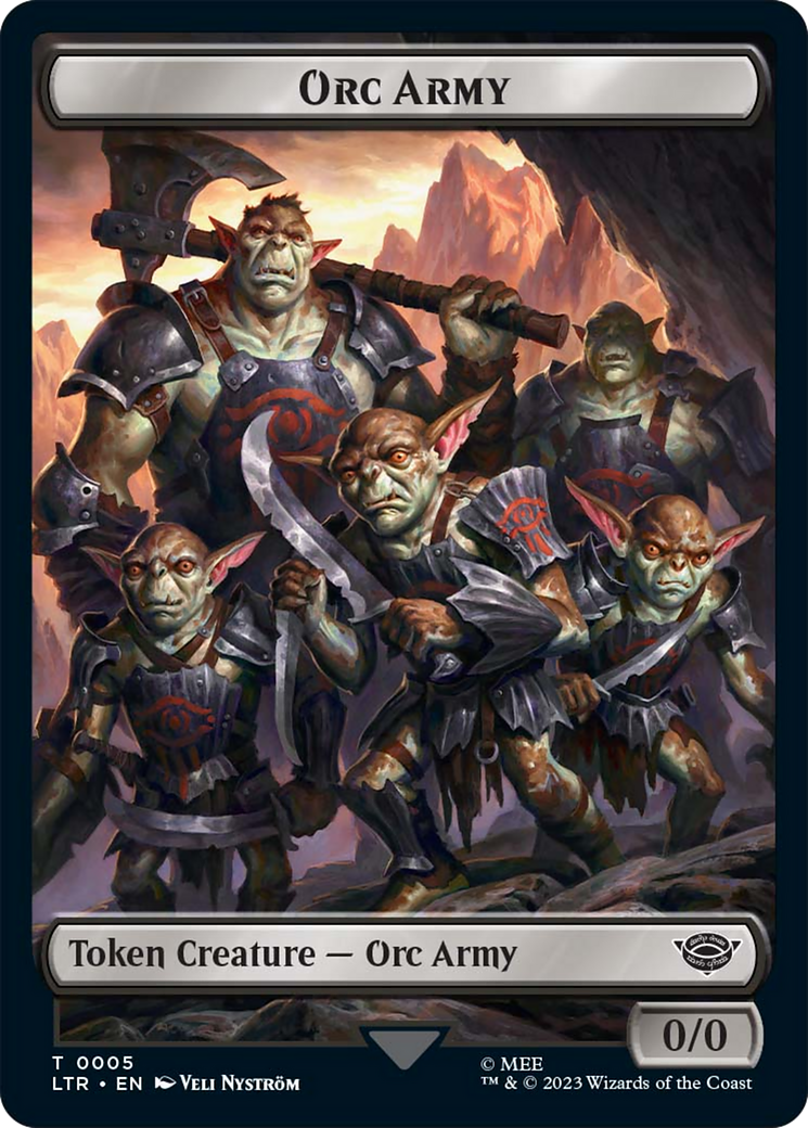 Image of Orc Army (06) // Orc Army (05) Double-Sided Token [The Lord of the Rings: Tales of Middle-Earth Tokens]