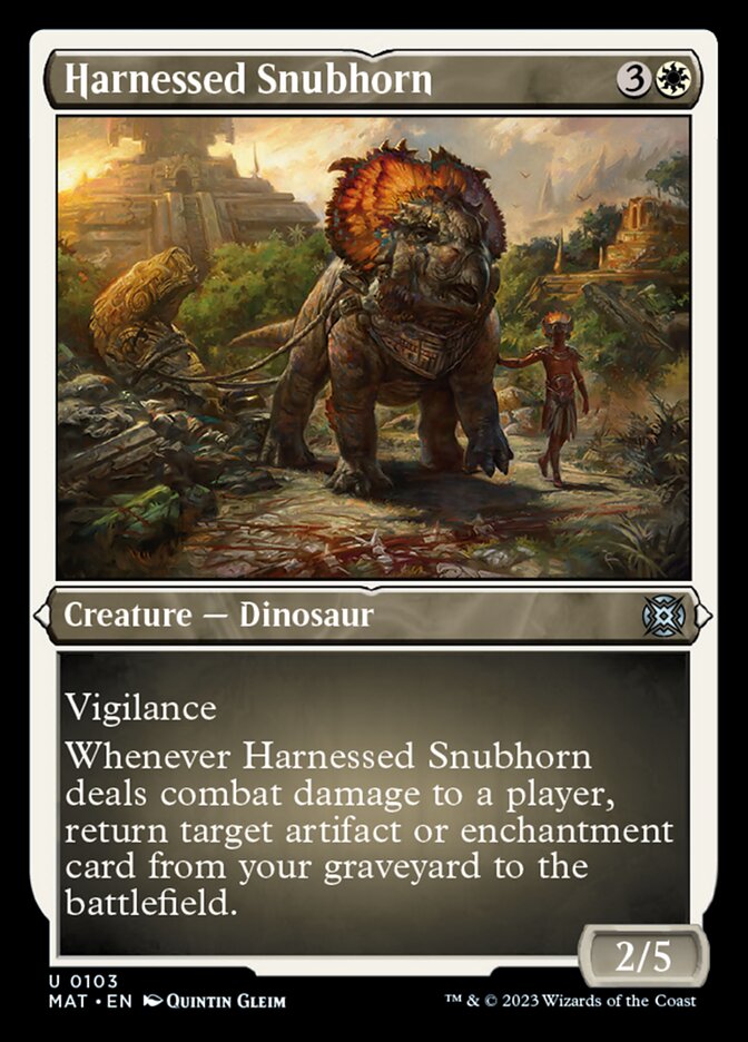 Image of Harnessed Snubhorn (Foil Etched) [March of the Machine: The Aftermath]