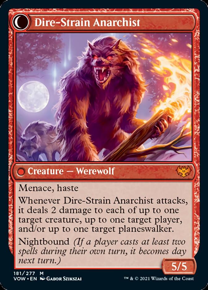 Image of Volatile Arsonist // Dire-Strain Anarchist [Innistrad: Crimson Vow]