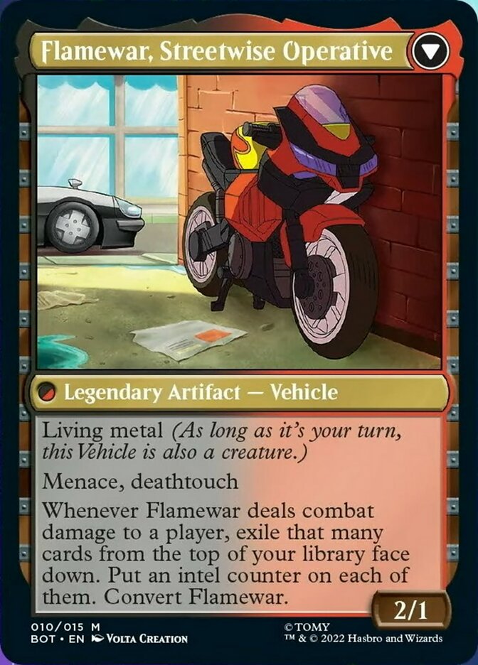 Image of Flamewar, Brash Veteran // Flamewar, Streetwise Operative [Transformers]