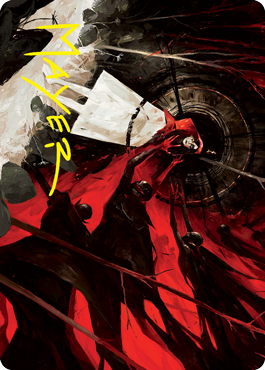 Image of Curse of Hospitality Art Card (Gold-Stamped Signature) [Innistrad: Crimson Vow Art Series]