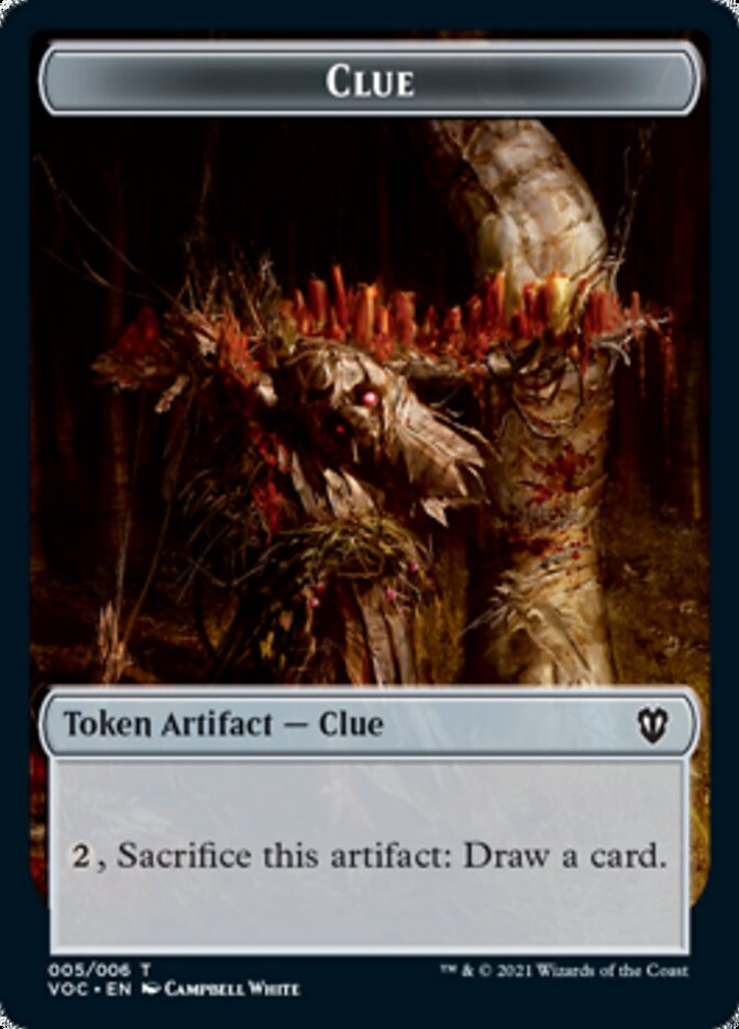 Image of Angel // Clue Double-Sided Token [Innistrad: Crimson Vow Commander Tokens]