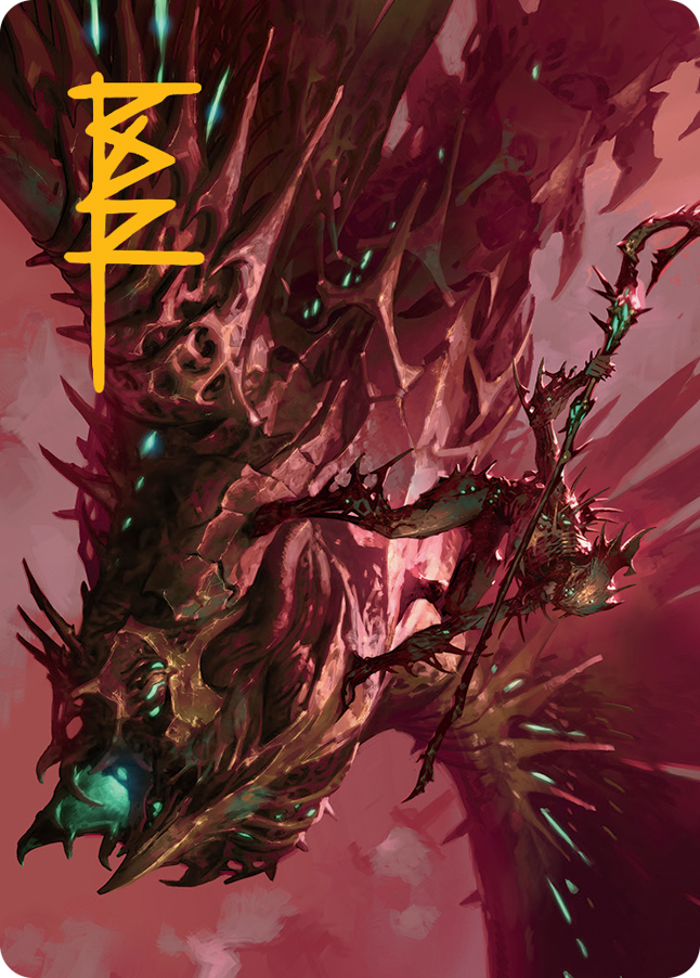 Image of Skyclave Invader Art Card (Gold-Stamped Signature) [March of the Machine Art Series]