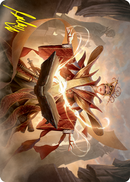 Image of Augusta, Dean of Order Art Card (Gold-Stamped Signature) [Strixhaven: School of Mages Art Series]
