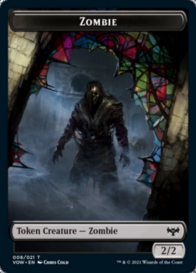 Image of Zombie (008) // Spirit Cleric Double-Sided Token [Innistrad: Crimson Vow Tokens]