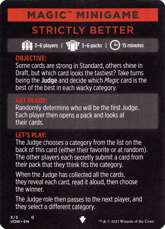 Image of Strictly Better (Magic Minigame) [Innistrad: Crimson Vow Minigame]
