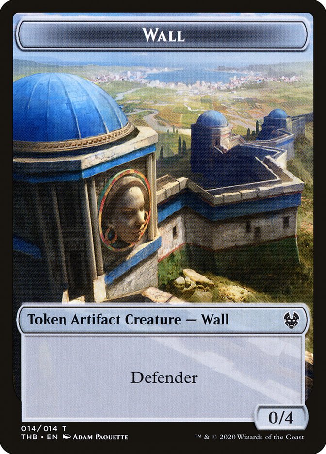 Image of Human Soldier // Wall Double-Sided Token [Theros Beyond Death Tokens]