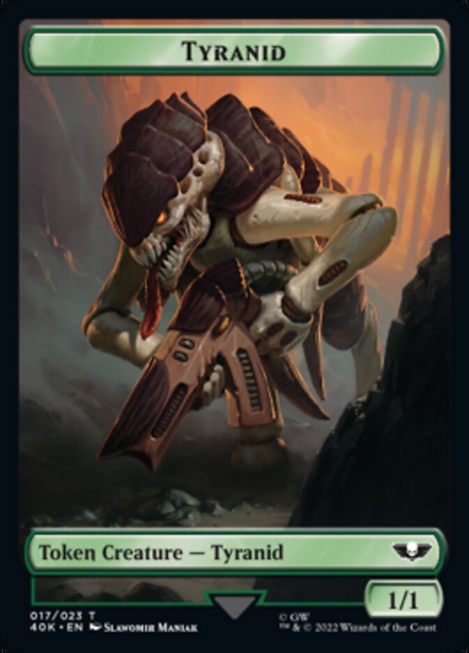 Image of Tyranid (017) // Tyranid (018) Double-Sided Token (Surge Foil) [Warhammer 40,000 Tokens]