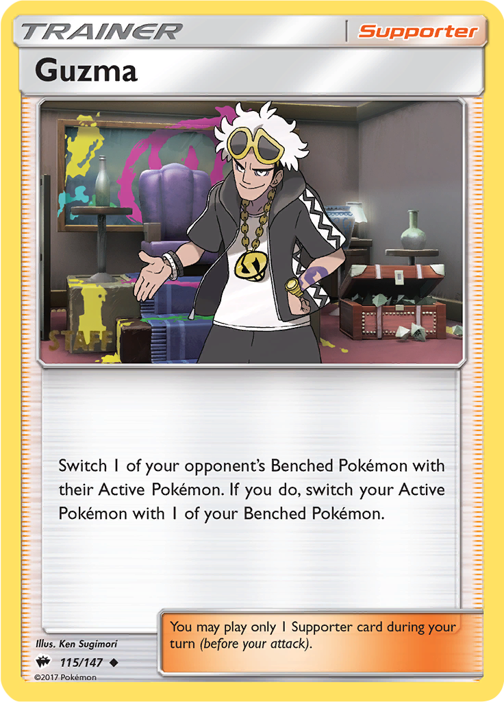 Image of Guzma (115/147) (Regional Championships Staff) [Sun & Moon: Burning Shadows]