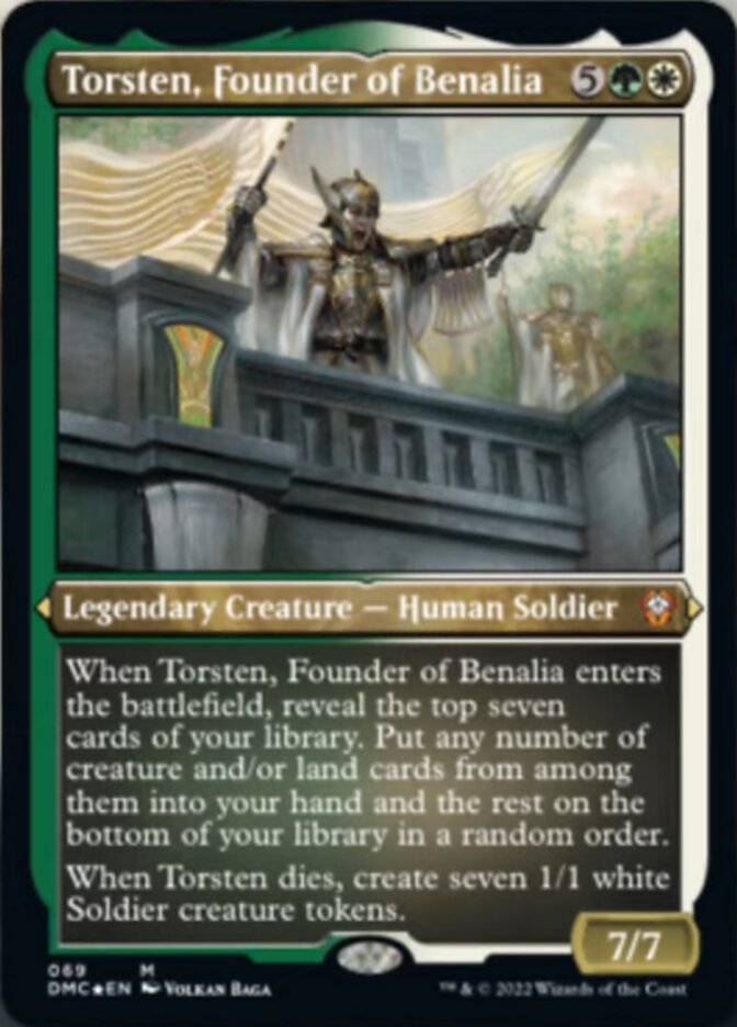 Image of Torsten, Founder of Benalia (Foil Etched) [Dominaria United Commander]