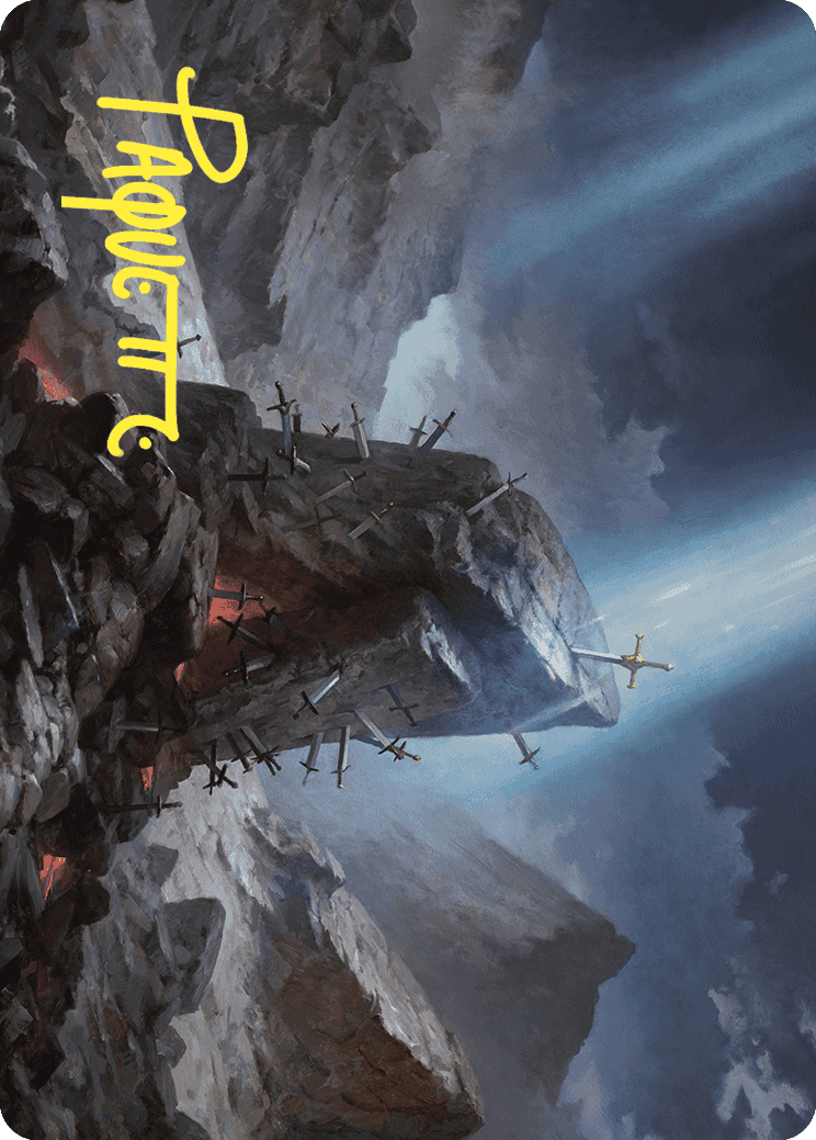 Image of The Irencrag Art Card (Gold-Stamped Signature) [Wilds of Eldraine Art Series]