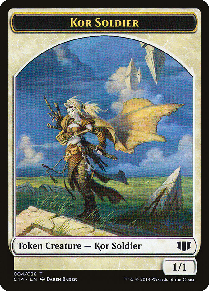 Image of Kor Soldier // Pegasus Double-Sided Token [Commander 2014 Tokens]