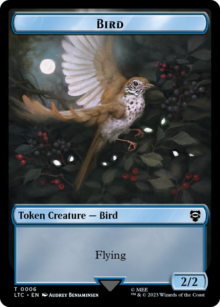 Image of Elf Warrior // Bird Double Sided Token [The Lord of the Rings: Tales of Middle-Earth Commander Tokens]