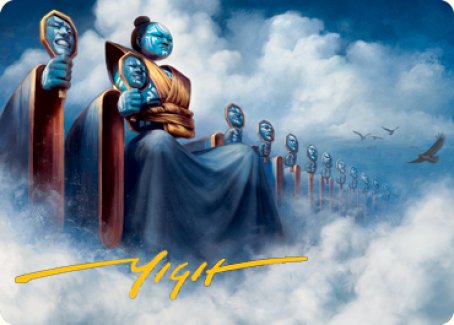 Image of Myojin of Cryptic Dreams Art Card (Gold-Stamped Signature) [Kamigawa: Neon Dynasty Art Series]